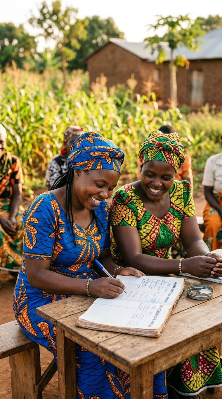 Women at a community savings-group meeting